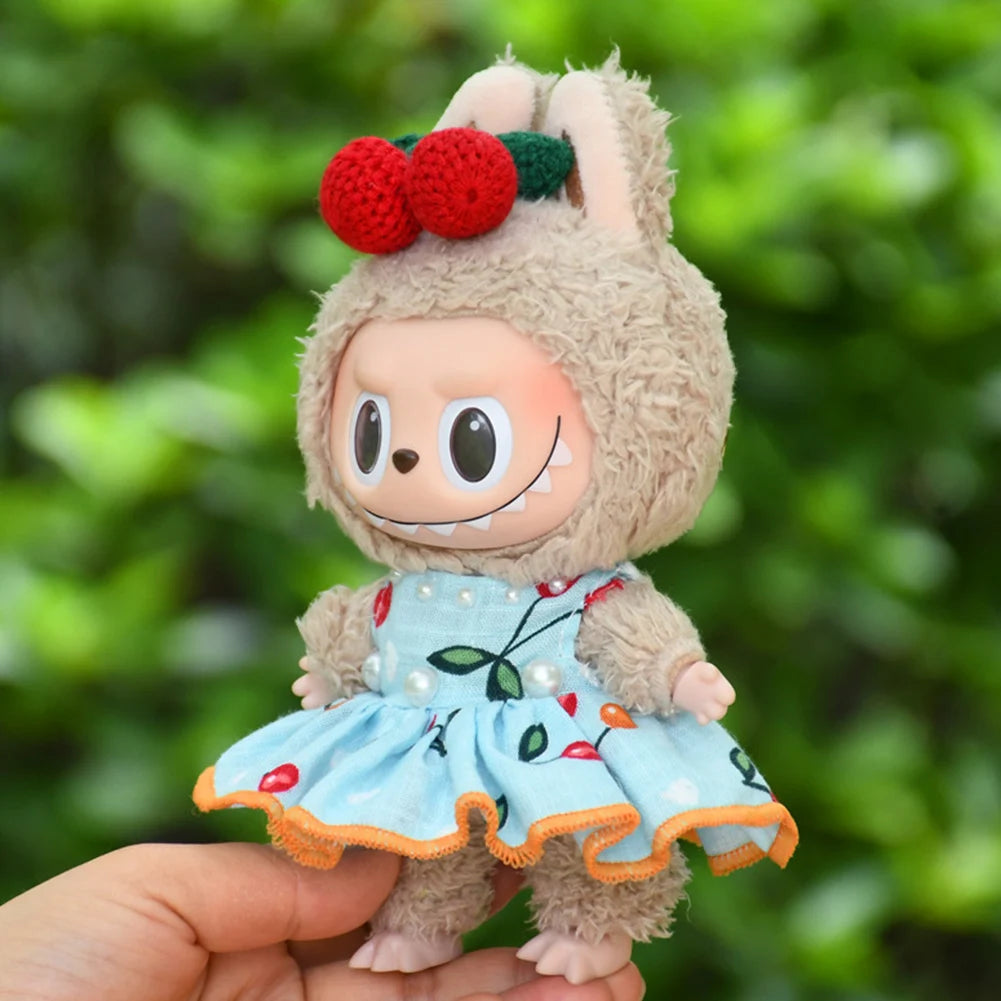 17cm Mini Plush Doll'S Clothes Outfit Accessories For Korea Kpop Exo Labubu Idol V1 V2 Sweater Headband Set Clothing Gift