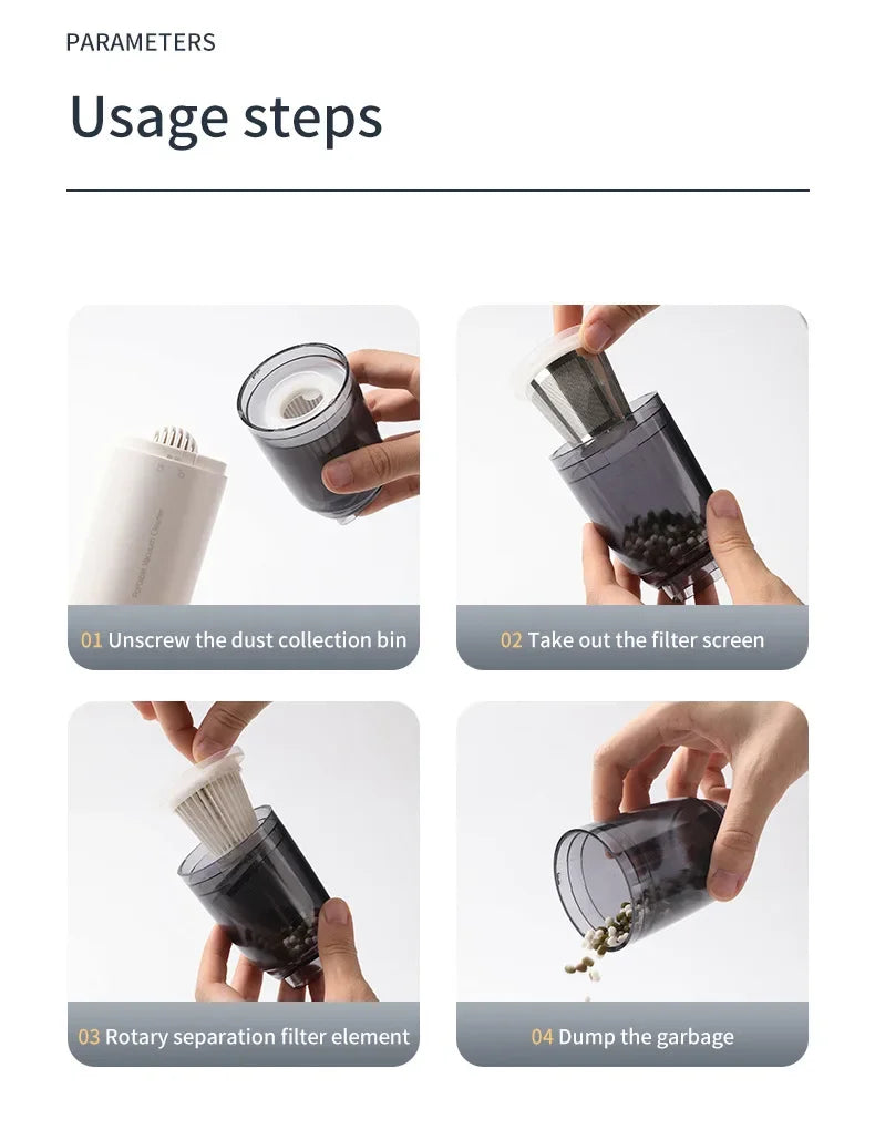 Wireless Handheld Vacuum Cleaner Powerful Suction Portable Rechargeable for Car Home Mini Cleaner Car interior cleaning tools