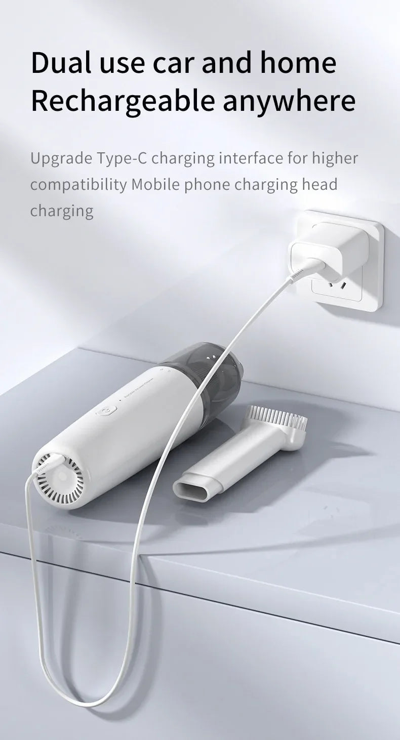 Wireless Handheld Vacuum Cleaner Powerful Suction Portable Rechargeable for Car Home Mini Cleaner Car interior cleaning tools