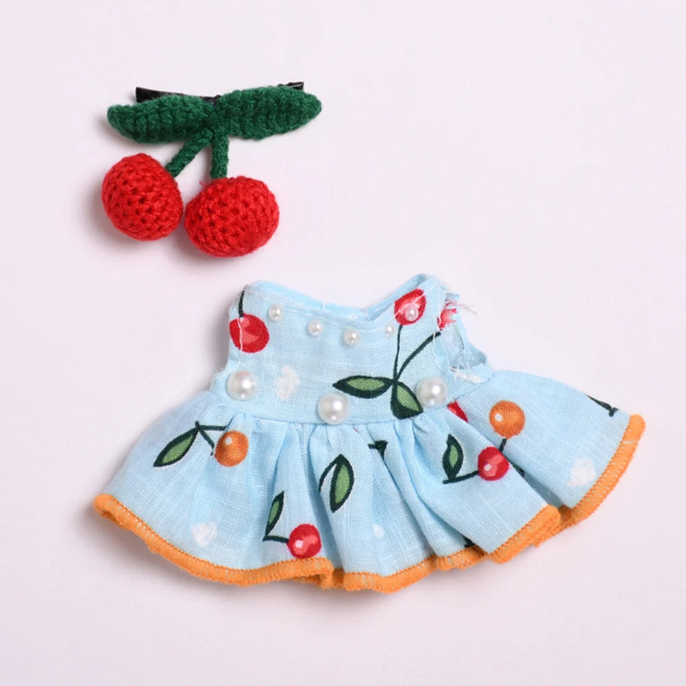17cm Mini Plush Doll'S Clothes Outfit Accessories For Korea Kpop Exo Labubu Idol V1 V2 Sweater Headband Set Clothing Gift