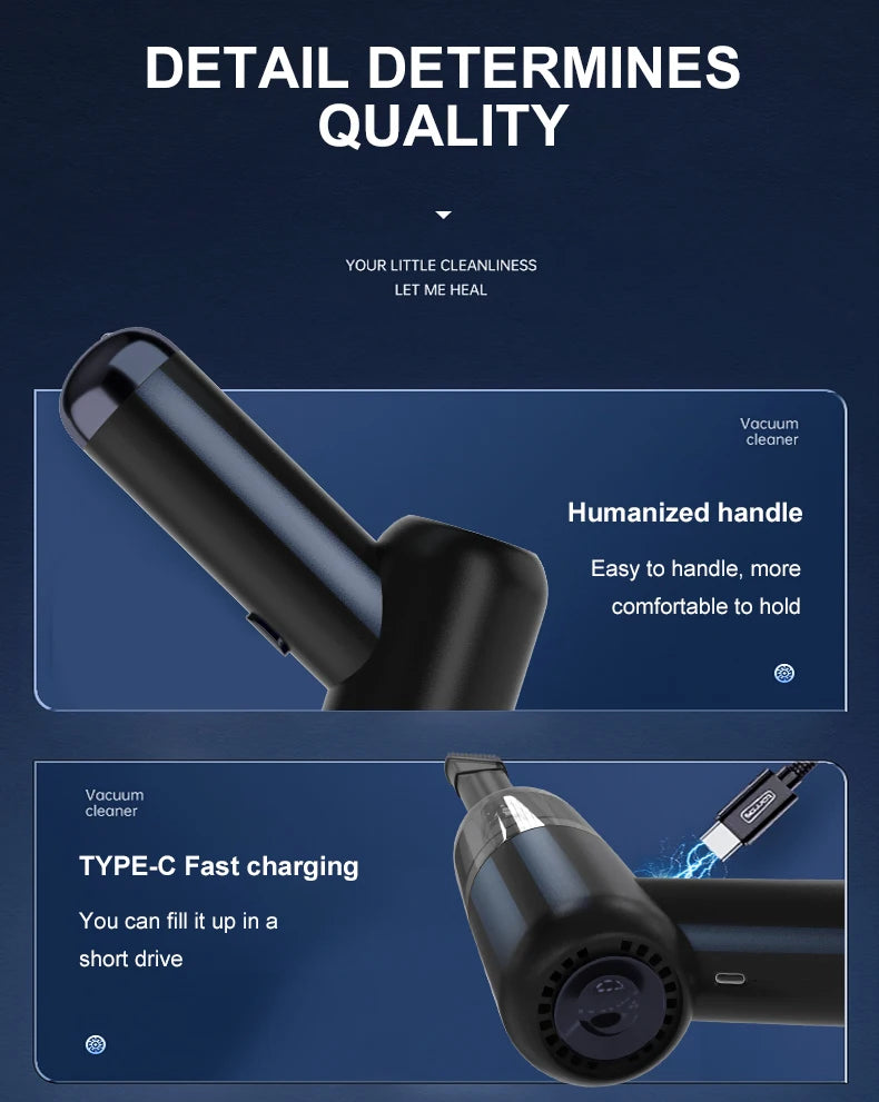 Car Wireless Vacuum Cleaner Handheld High-Power Vacuum Cleaner Portable Portable Small Vacuum Cleaner For Multi Purpose