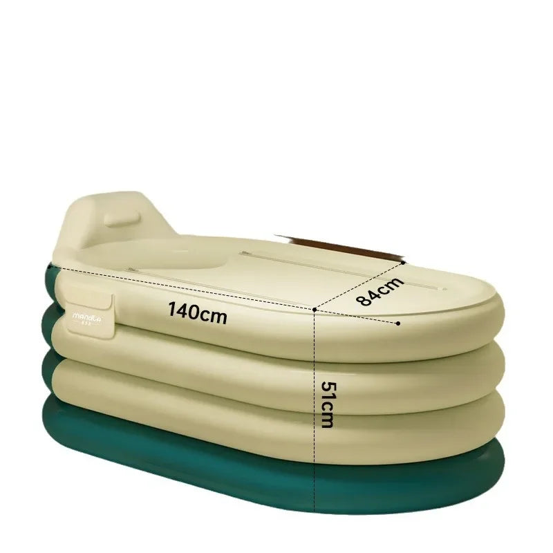 Bathing Bucket for Adults, Inflatable Bathtub, Thickened and Foldable Full Body Sitting Bathtub Sweat Steaming Medicine Bath