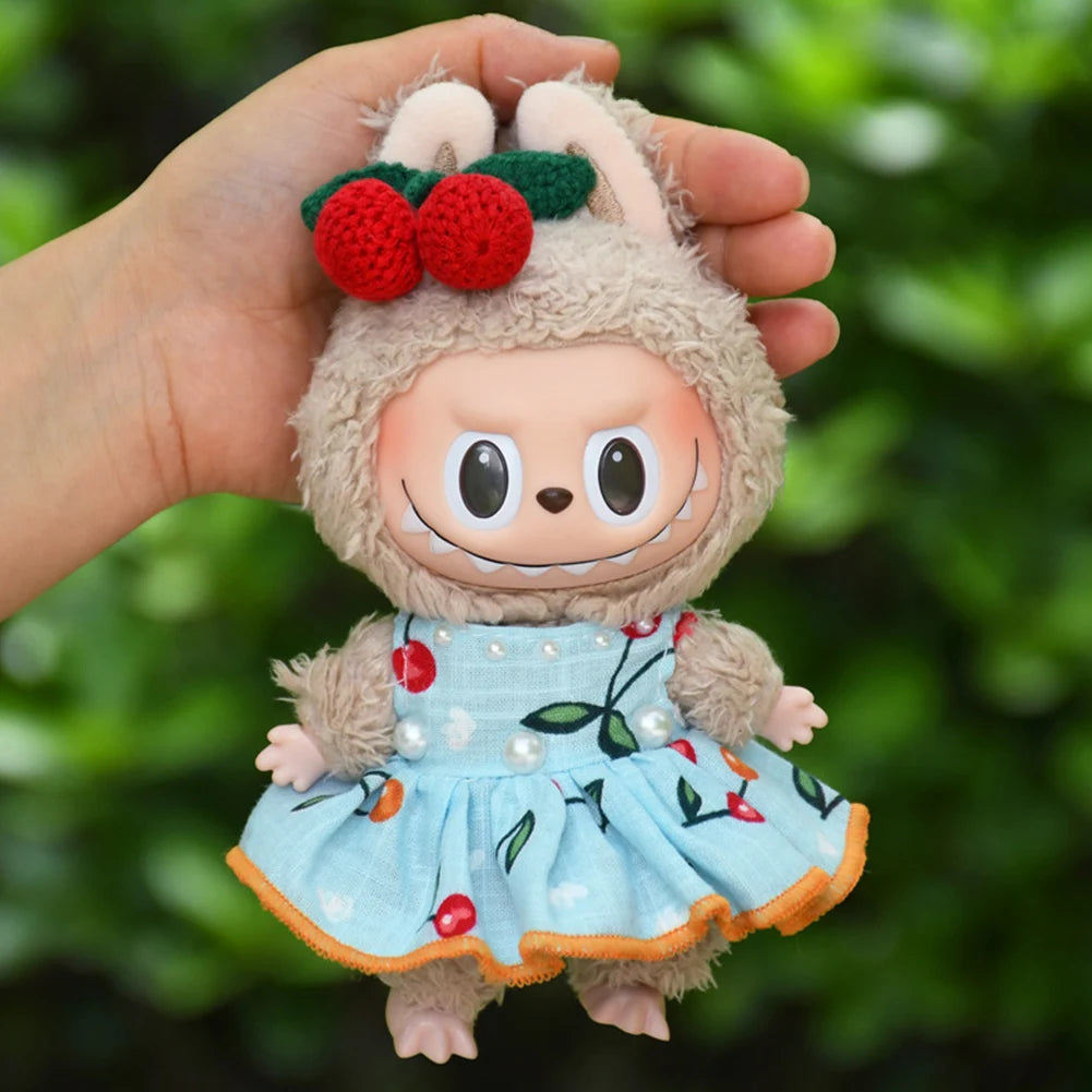 17cm Mini Plush Doll'S Clothes Outfit Accessories For Korea Kpop Exo Labubu Idol V1 V2 Sweater Headband Set Clothing Gift