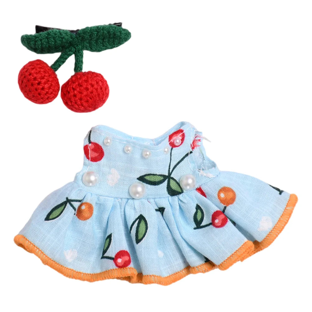 17cm Mini Plush Doll'S Clothes Outfit Accessories For Korea Kpop Exo Labubu Idol V1 V2 Sweater Headband Set Clothing Gift