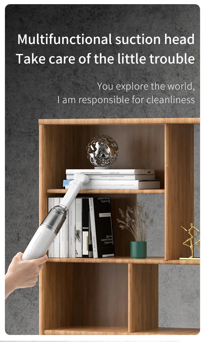 Wireless Handheld Vacuum Cleaner Powerful Suction Portable Rechargeable for Car Home Mini Cleaner Car interior cleaning tools