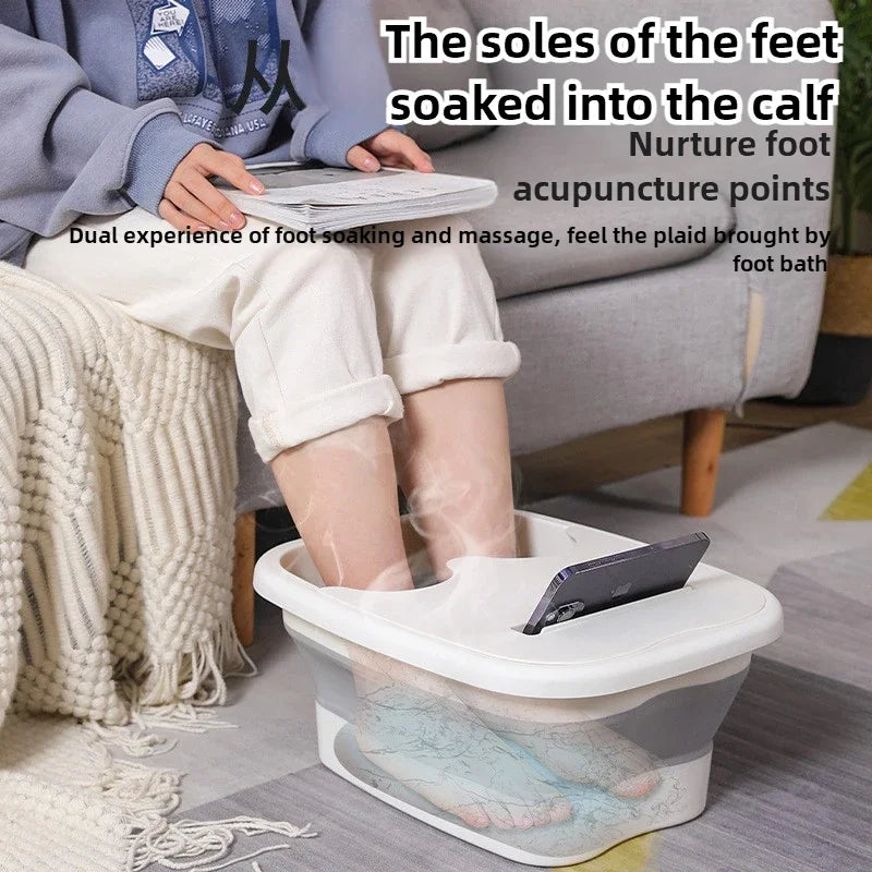 Foldable Footbath Massage Bucket Soaking Bucket Folding Basin Spa Foot Bath Bucket Household Sauna Bathtub Pedicure Bath Bathtub