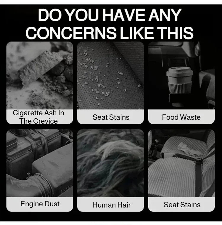 Wireless Rechargeable Car Vacuum Cleaner, Home & Car Dual Use Handheld Portable, High Power Strong Suction，Easy Clean for