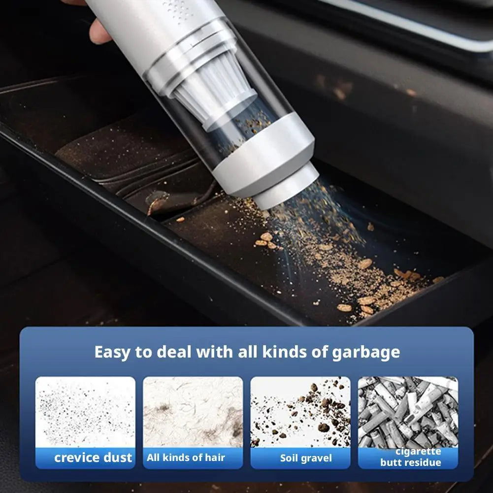Portable Car Wireless  Vacuum Cleaner Multi-functional Handheld Powerful Suction Quick Cleaning For Auto Home Pet Office