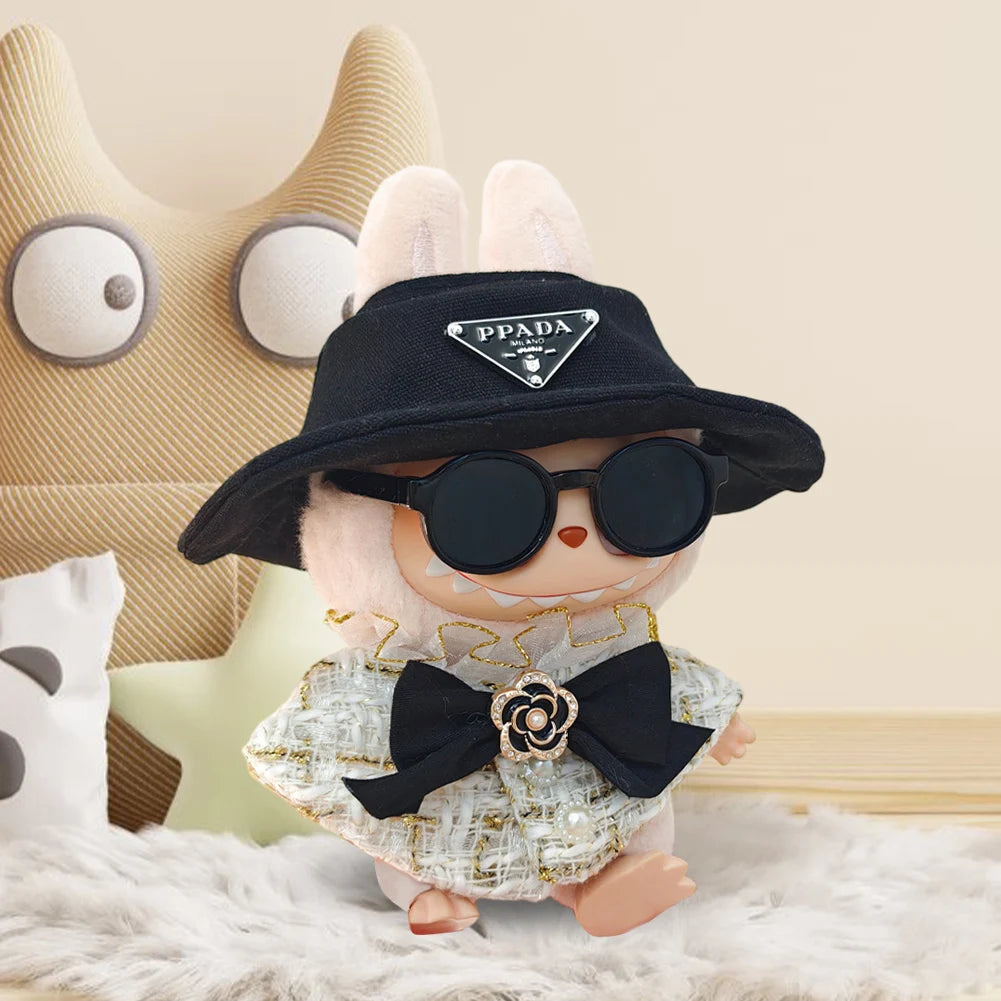 17cm Mini Plush Doll'S Clothes Outfit Accessories For Korea Kpop Exo Labubu I II Idol Dolls sit party overalls Clothing Gift